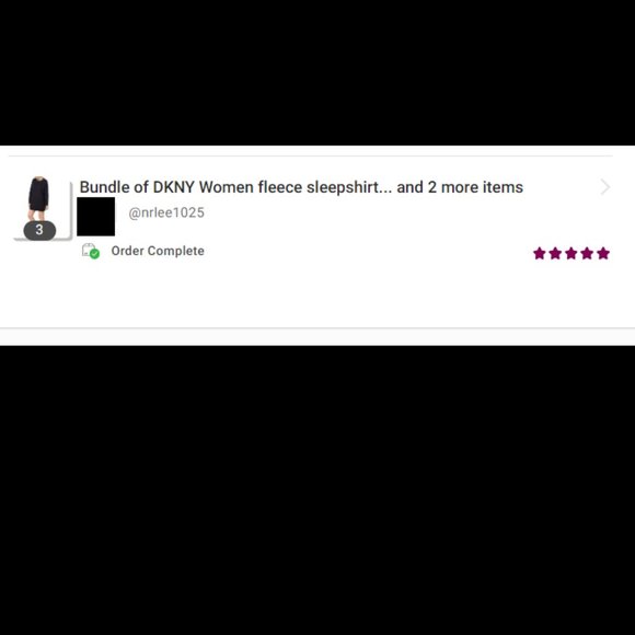 DKNY Women Cozy sleepshirt-Black - Picture 7 of 8